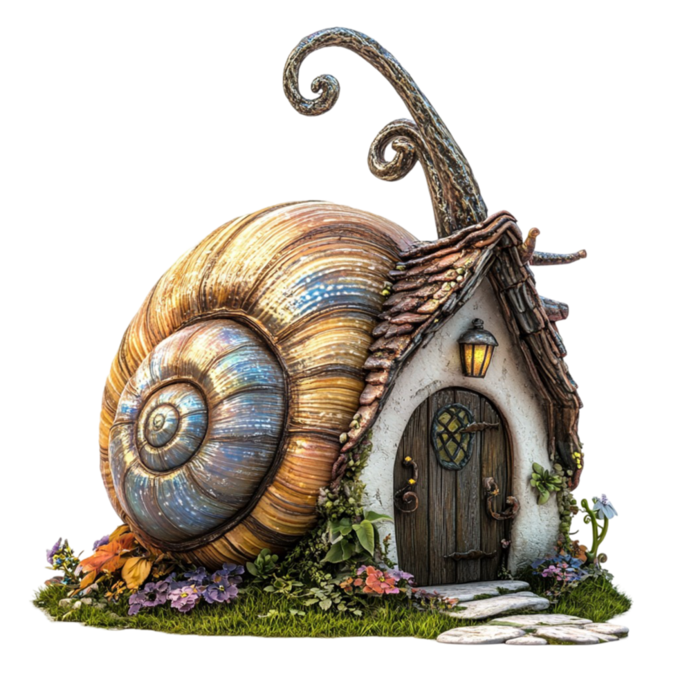 Cute Snail House with a Tiny Roof and Windows png