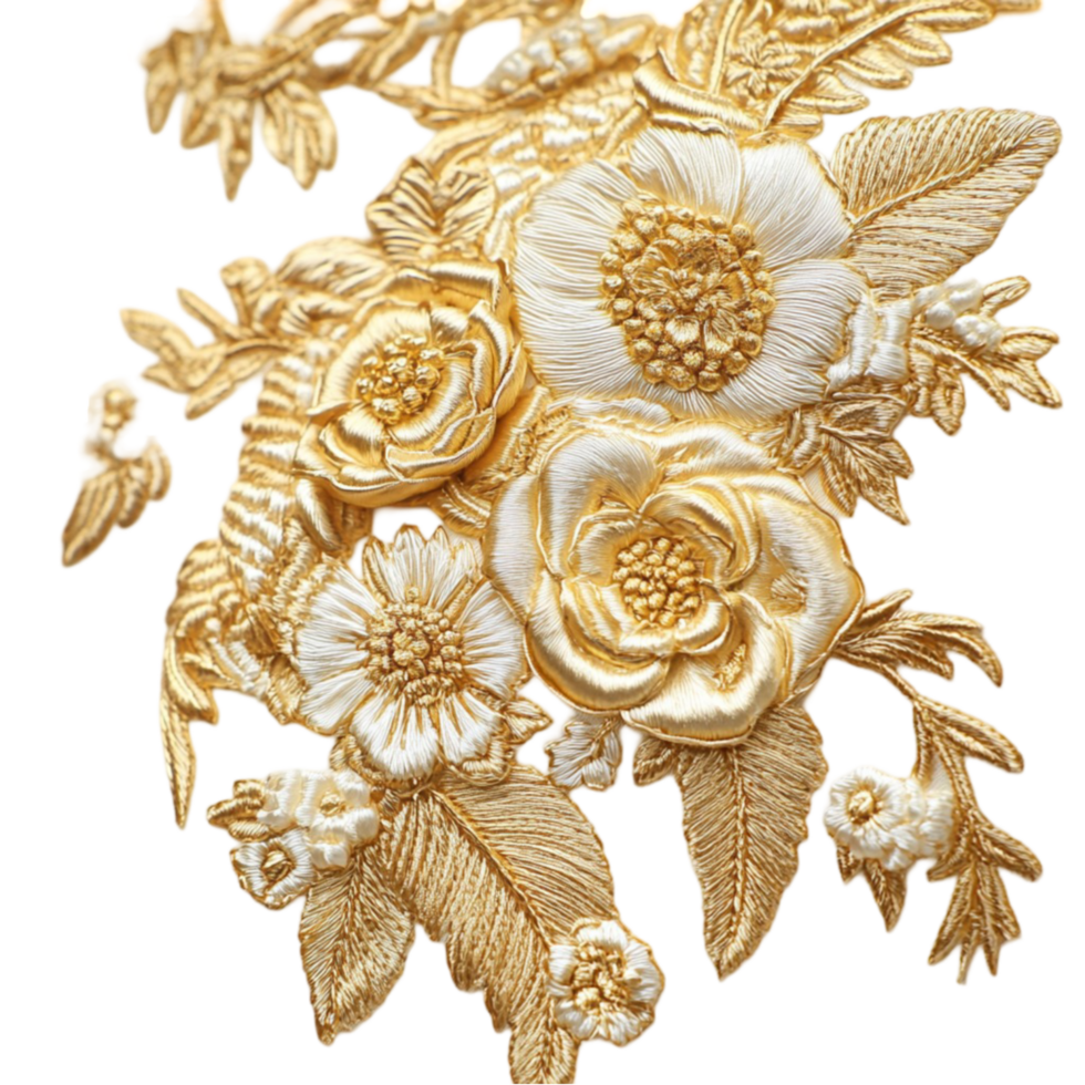 Elegant Gold Floral Design png