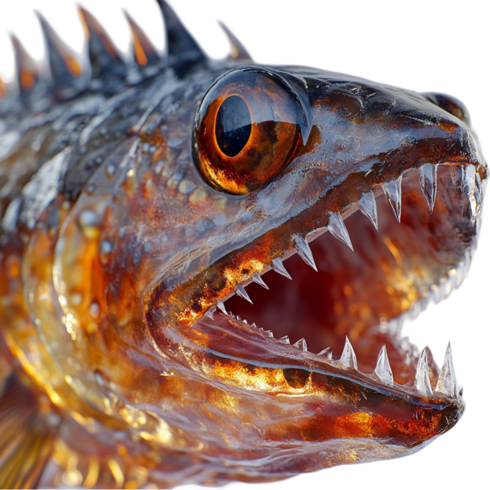 Ferocious Deep-Sea Fish with Sharp Teeth png