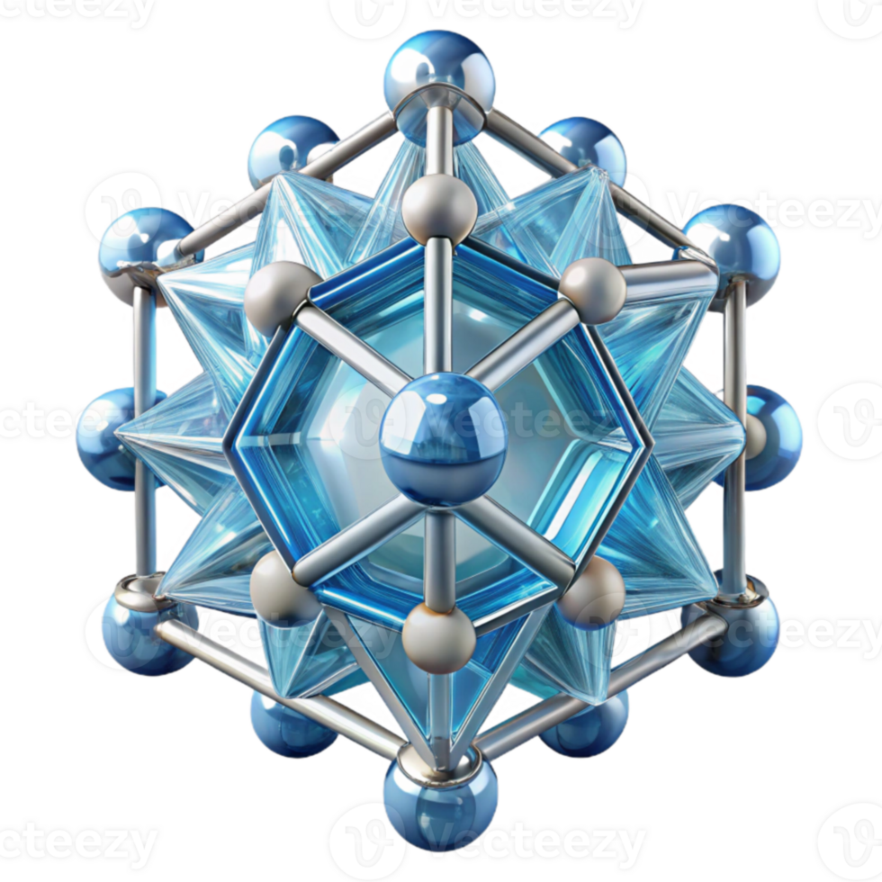 Crystalline Structure Complex Geometric Model png