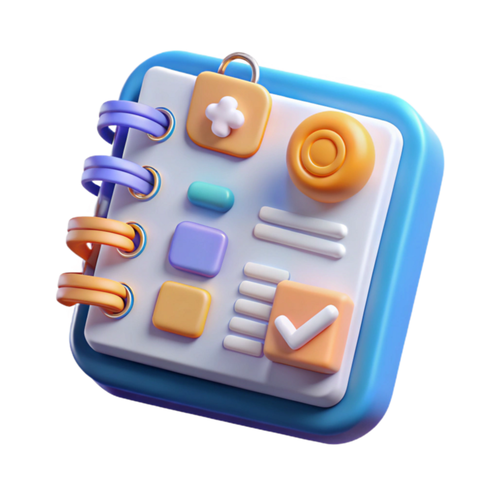 3D Checklist App Medical Record Management png