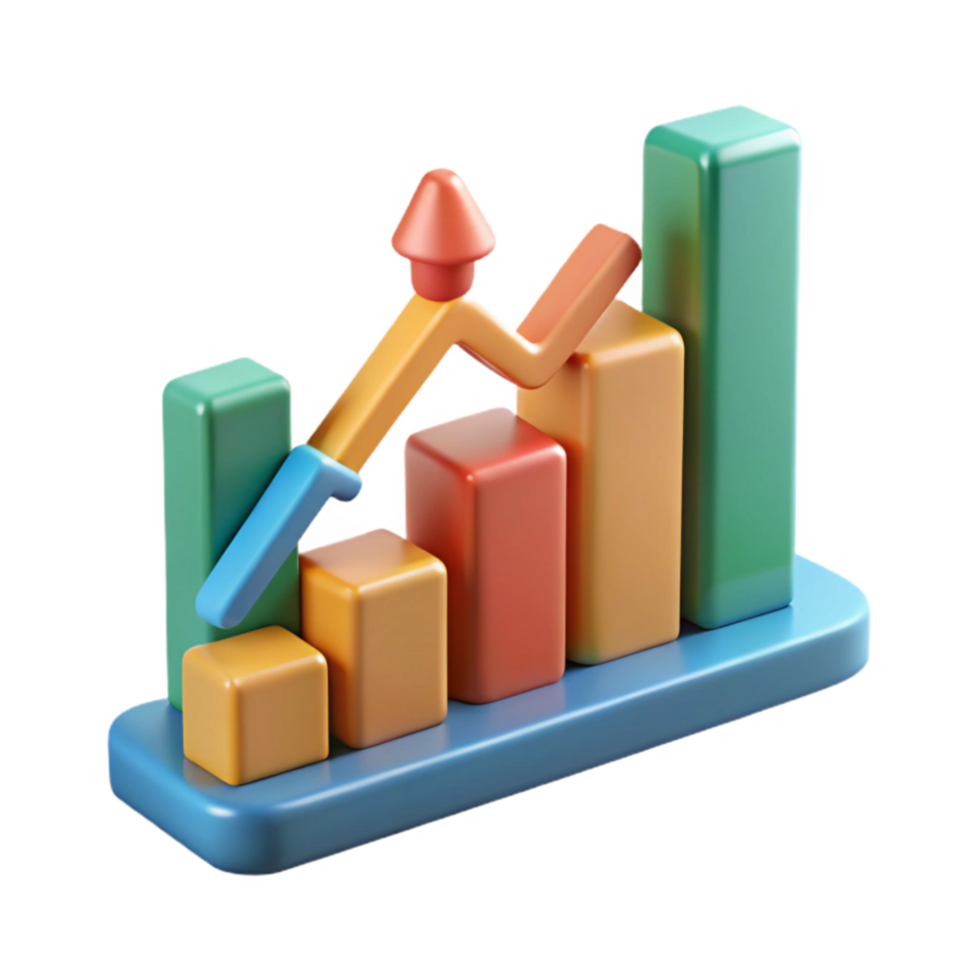 Upward Trend Data Visualization of Growth png