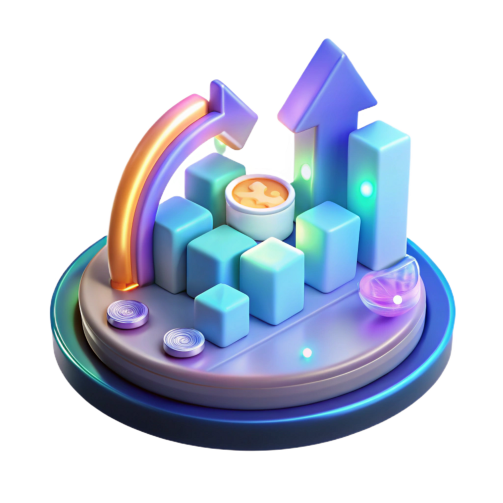 Growth Visualization Upward Trend Data Presentation png