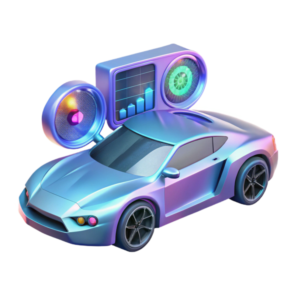 Smart Car Technology Data Monitoring Audio System png