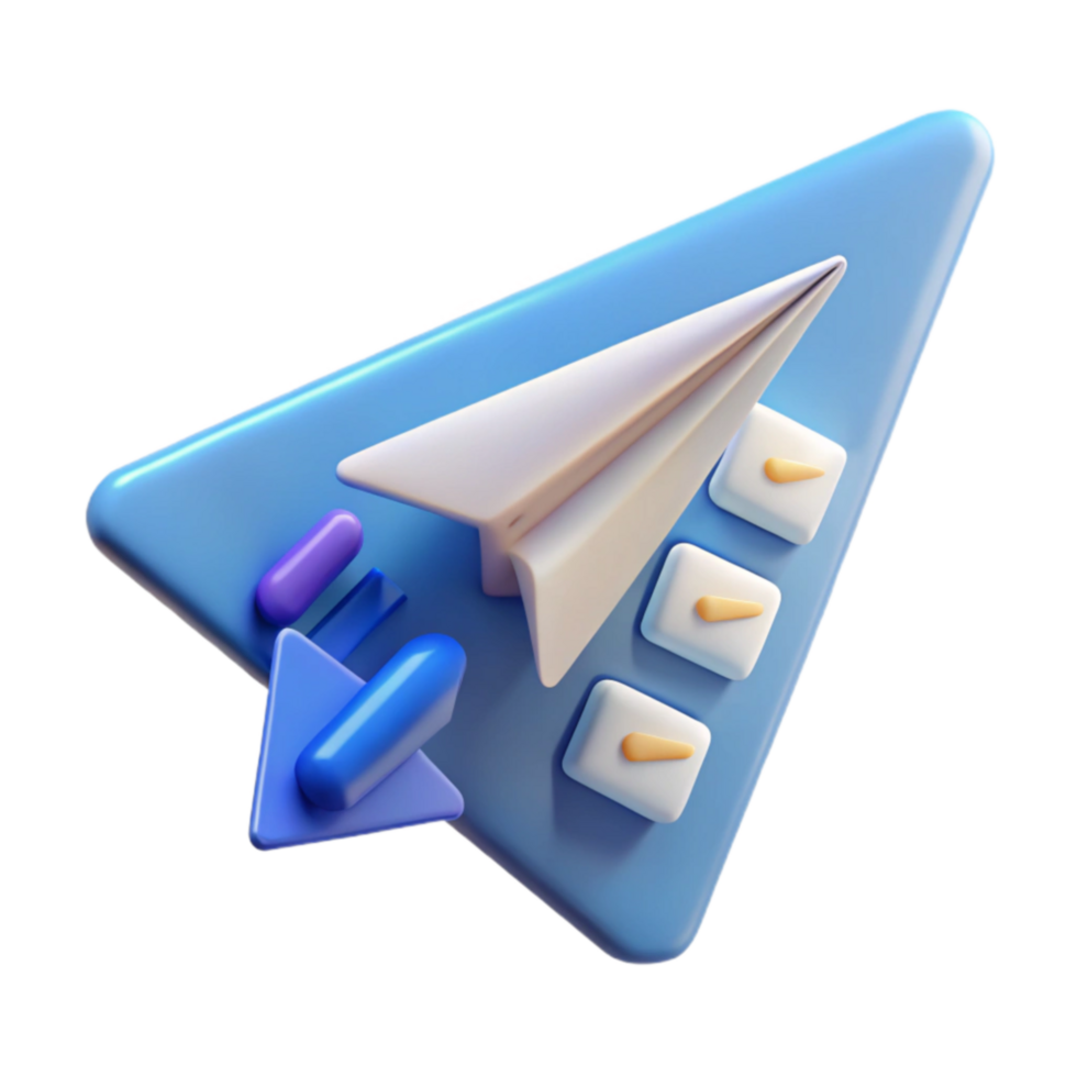 Fast 3D Messaging App Interface Design png
