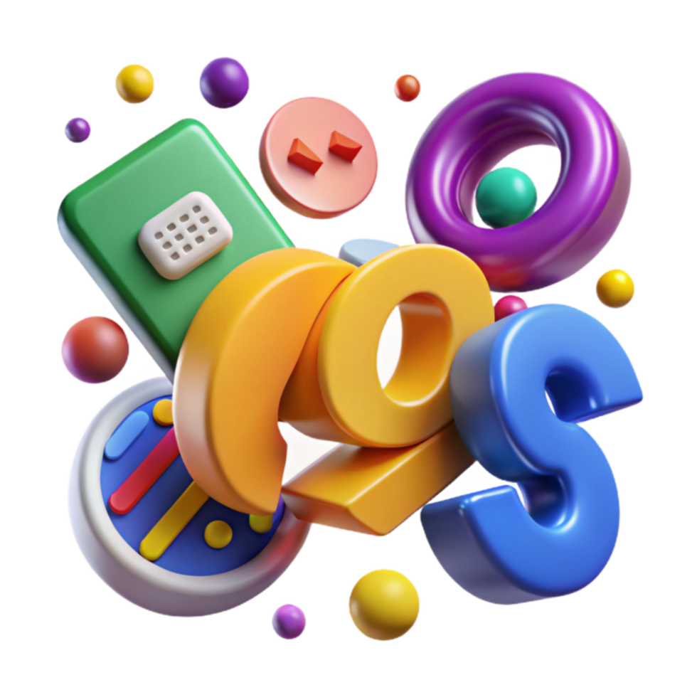 3D Colorful Shapes, Abstract Design, Geometric Background png