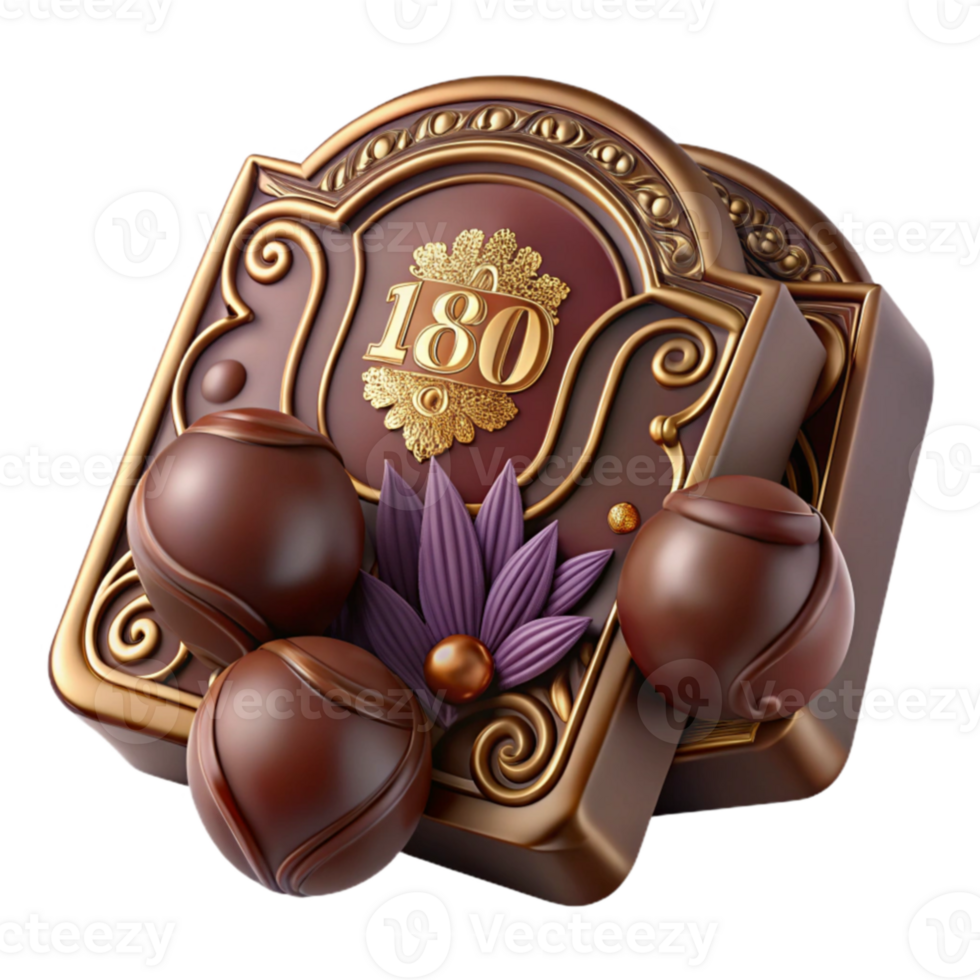 180th Anniversary Chocolate Collection Gourmet Truffles in Elegant Box png