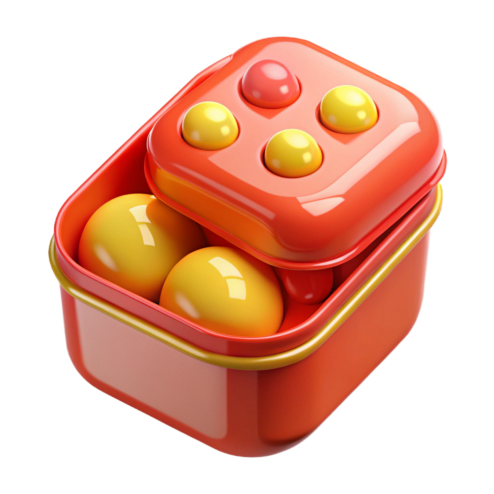 Colorful Sensory Toy Box with Push Balls png