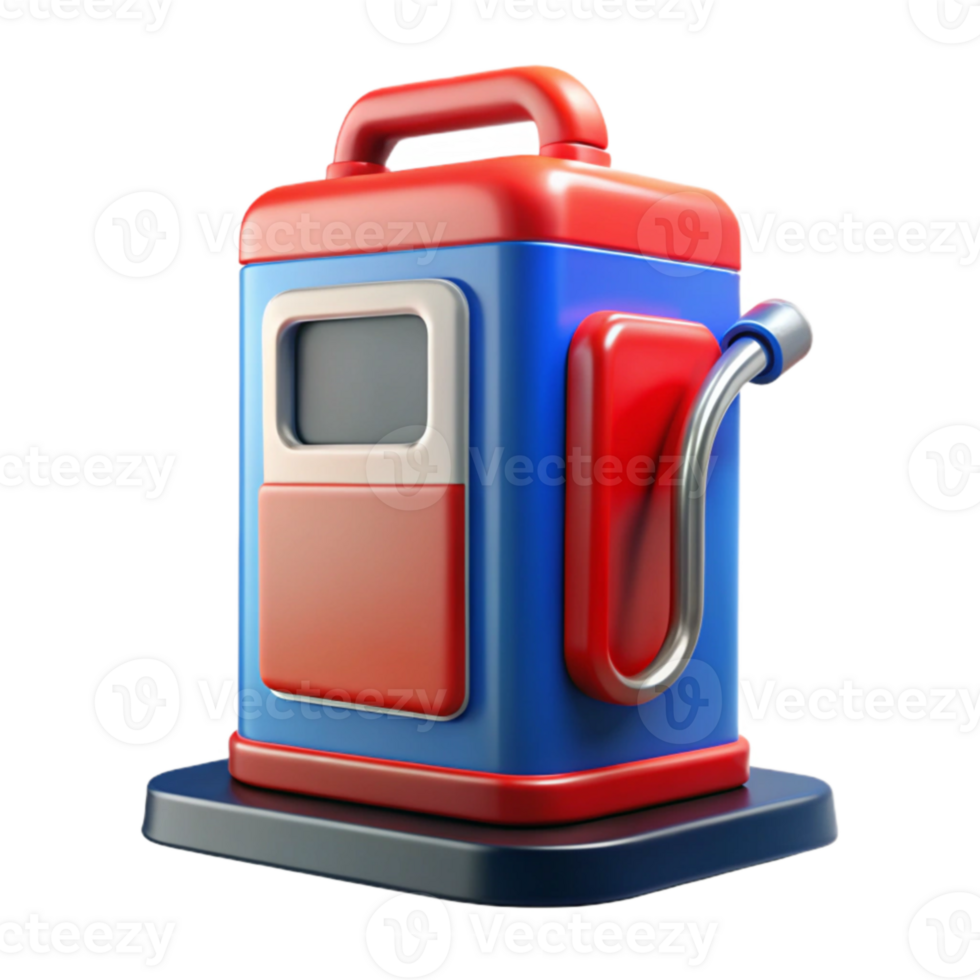 Retro Gas Pump 3D Model Design png