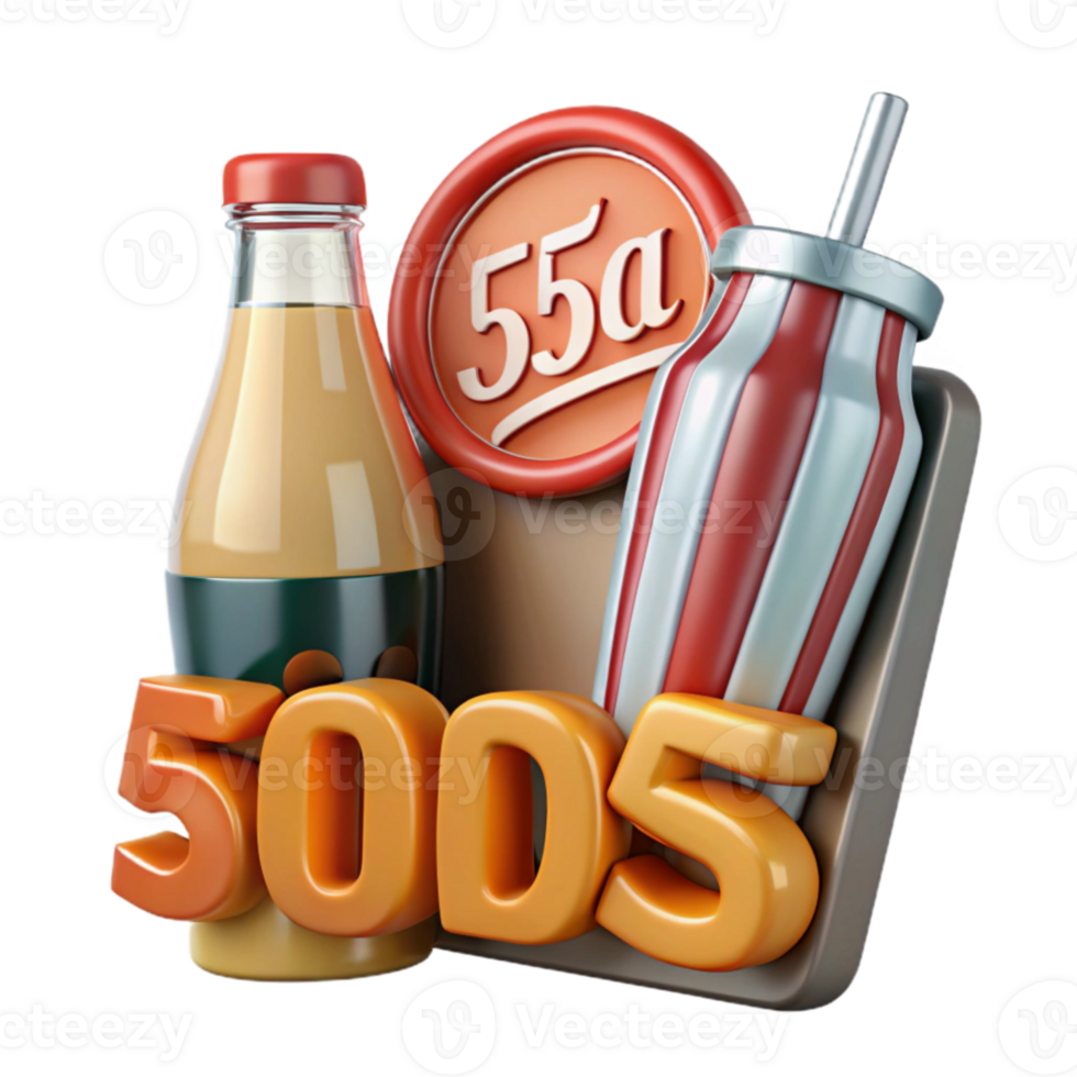 5005 Retro Soda Drink Promotion png