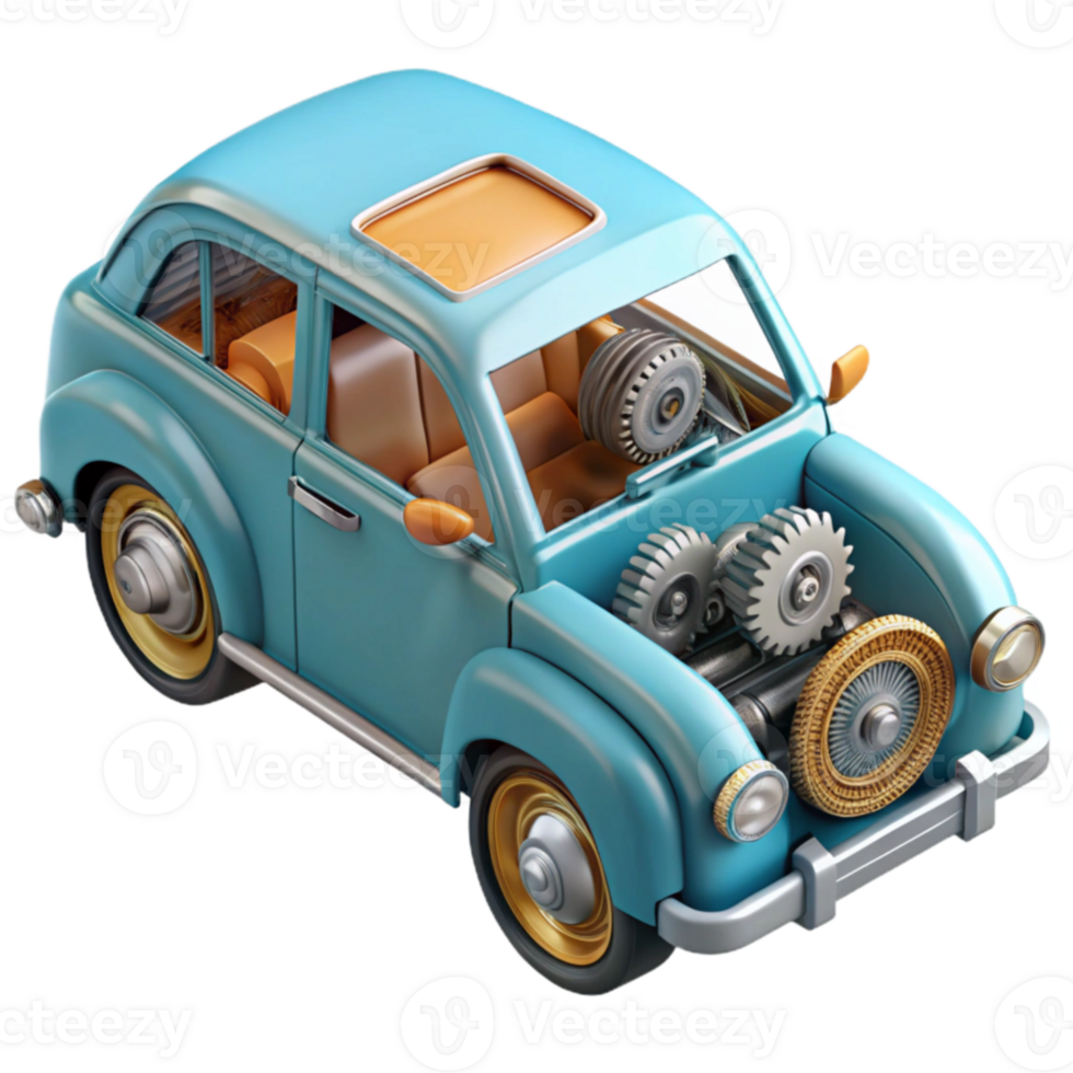 Classic Car Engine Gears, Mechanics, and Vintage Design png