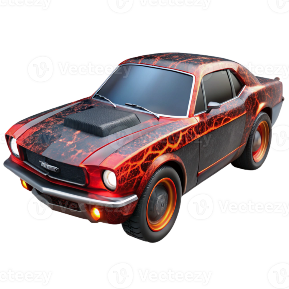 Lava-Hot Rod Fiery Classic Muscle Car png