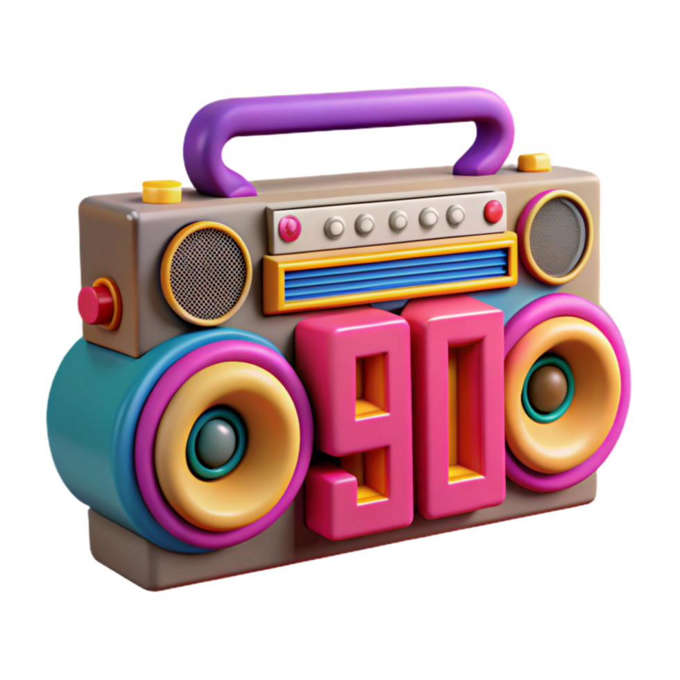 Retro Boombox 90s Nostalgia png