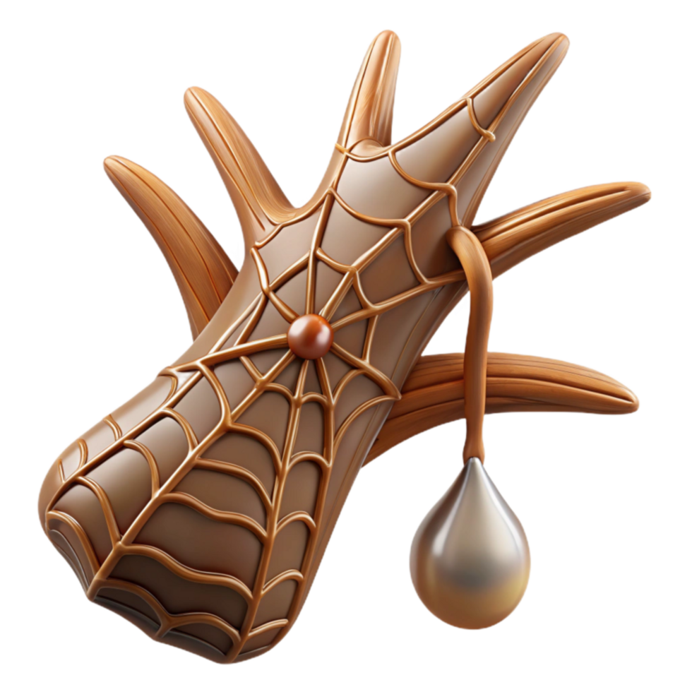 Chocolate Spiderweb Hand with Candy Drip png