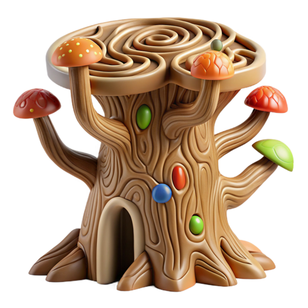 Enchanted Tree Maze Playset Whimsical Mushroom Treehouse Fun png