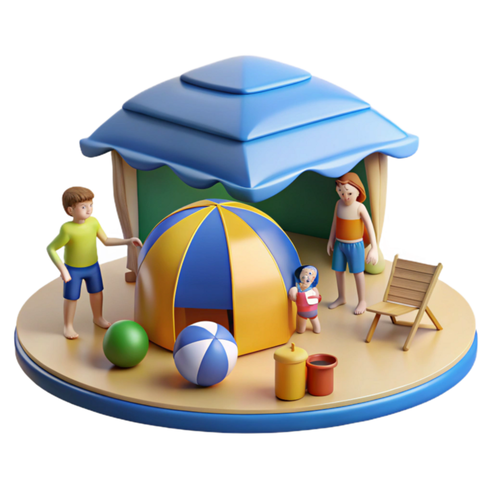 Kids Beach Tent Playtime Fun png