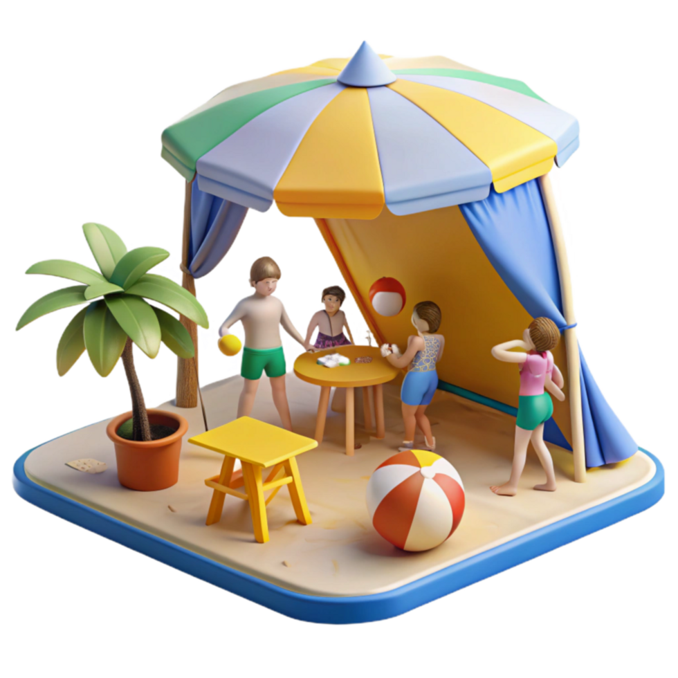 Kids Beach Play Tent Fun Summer png