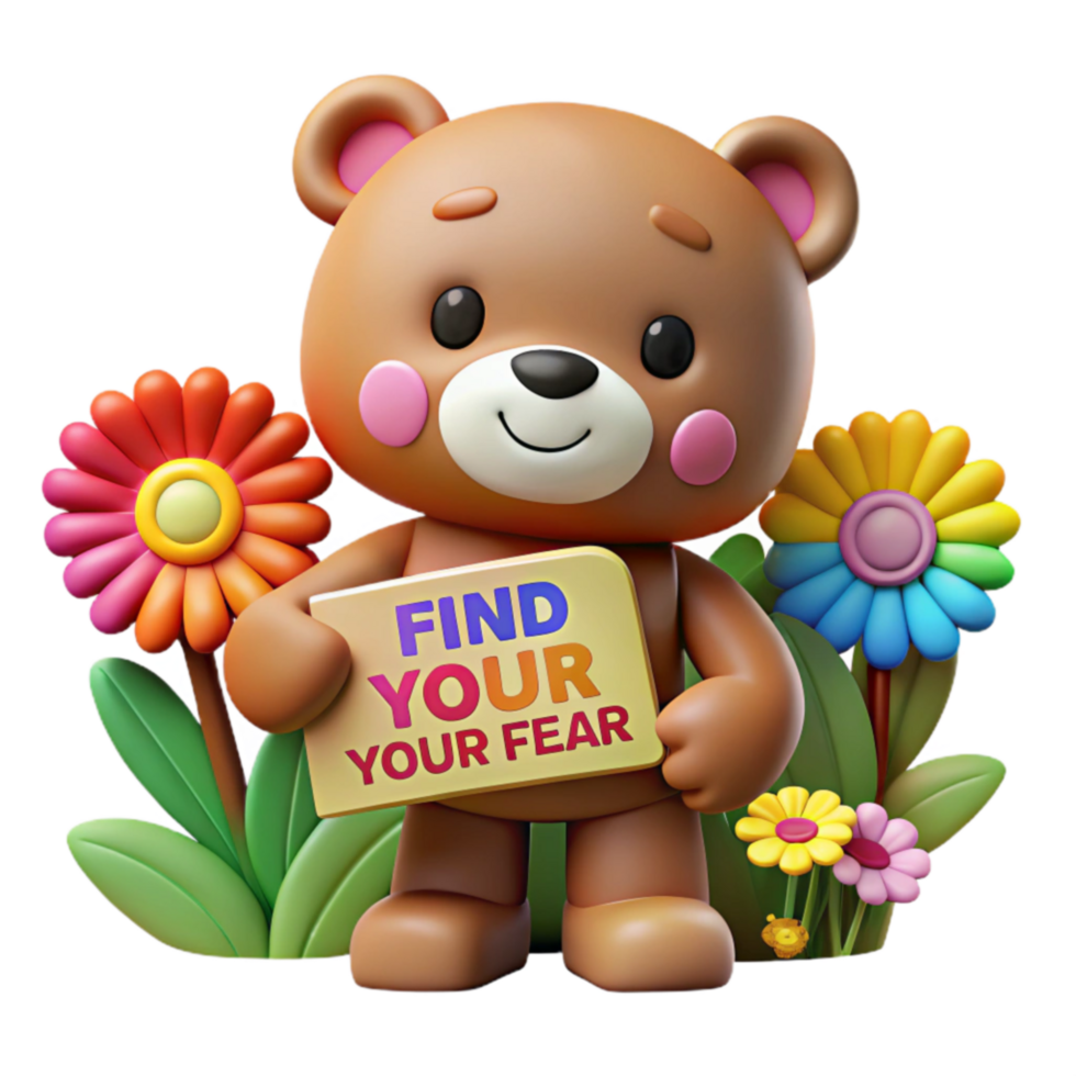 Confront Your Fears A Cute Guide to Overcoming Anxiety png