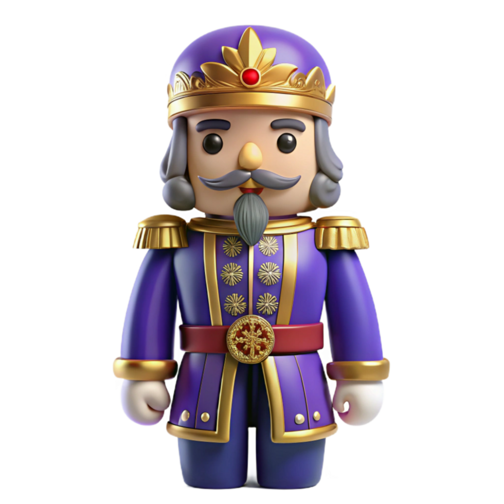 3D Render of a Regal Nutcracker King png