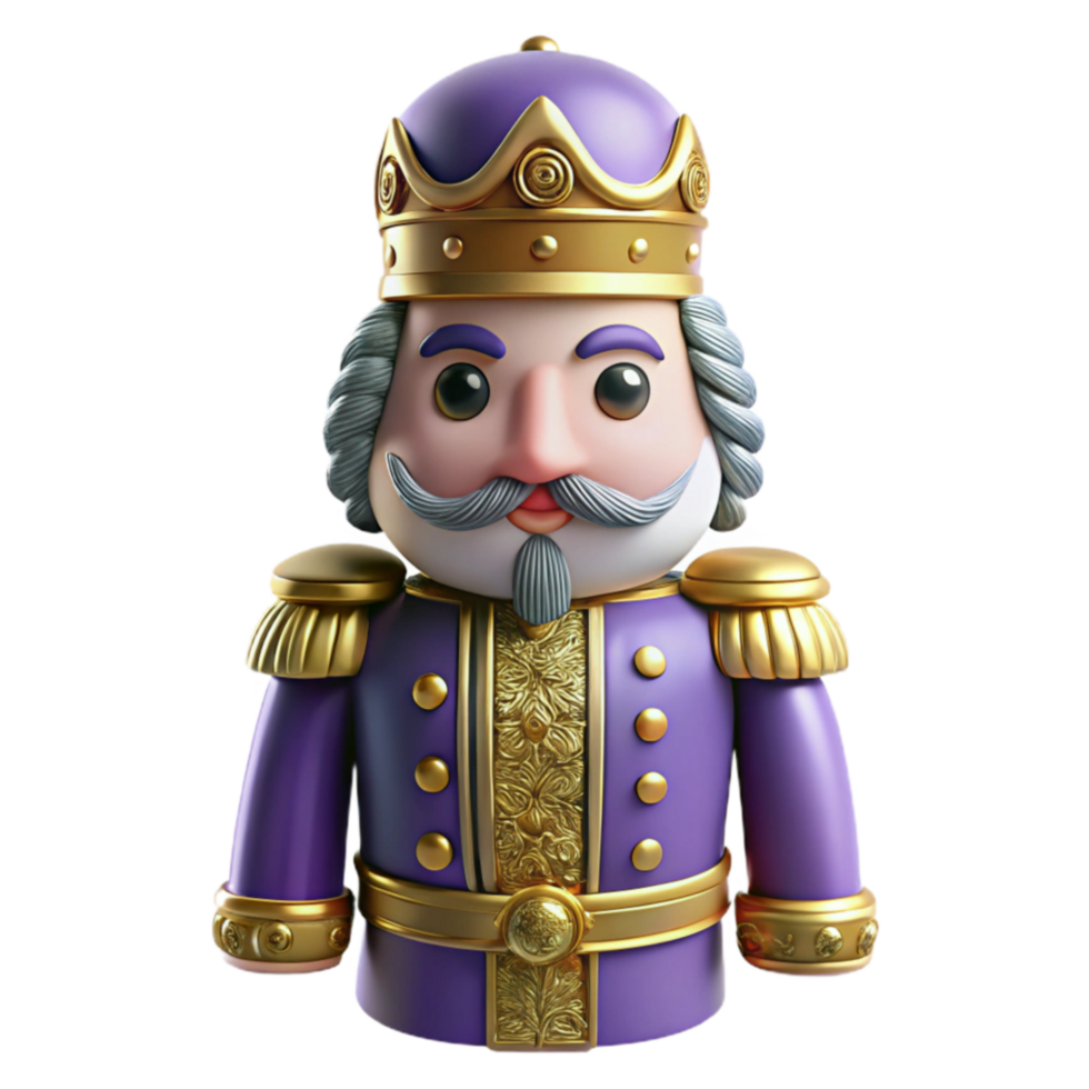 3D Render of a Royal Nutcracker King png