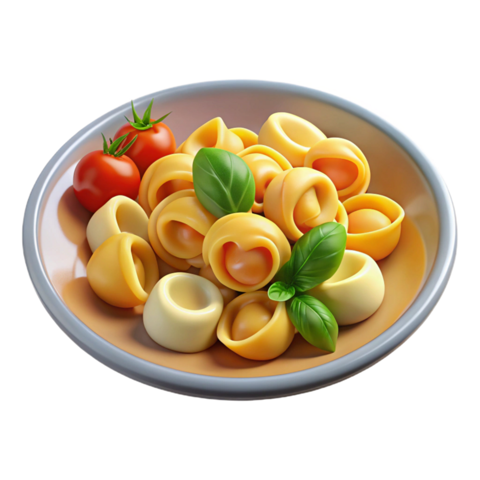 Delicious Tortellini Pasta with Basil and Tomatoes png