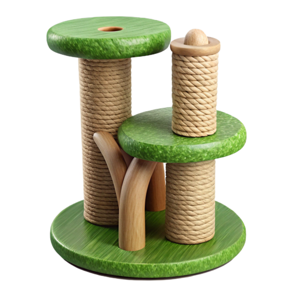 Eco-Friendly Cat Tree with Sisal Posts png