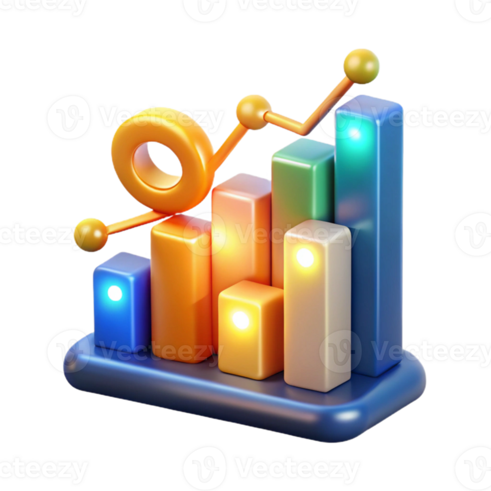 Upward Trend Data Visualization and Growth Chart png