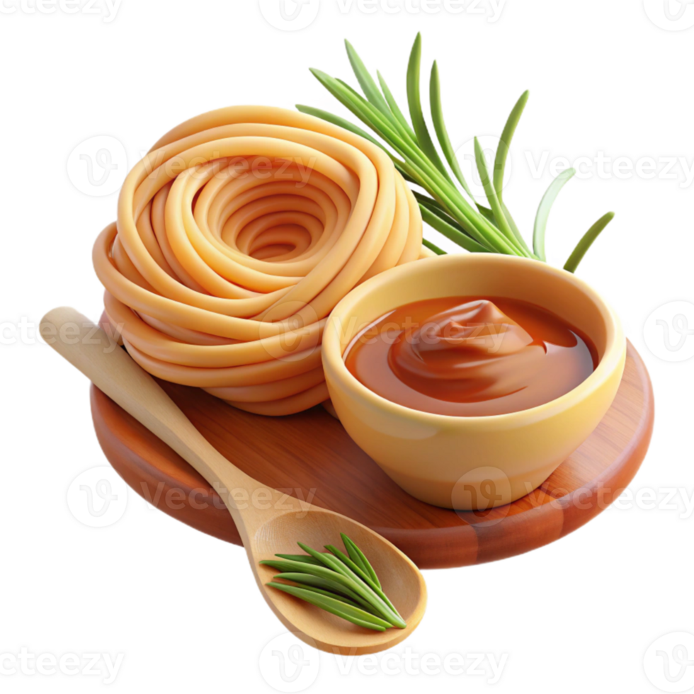 Pasta, Sauce, and Herbs A Culinary Delight png