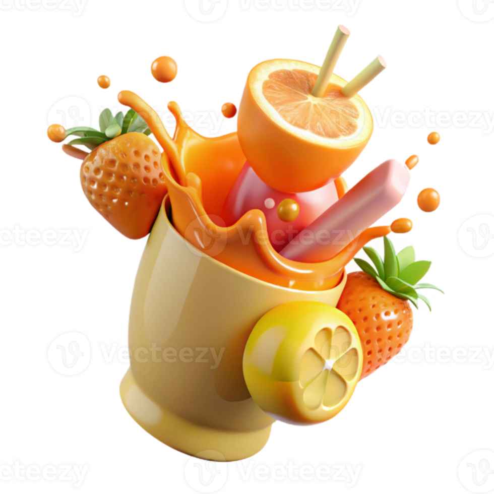 Summer Citrus Burst Refreshing Fruit Fusion png