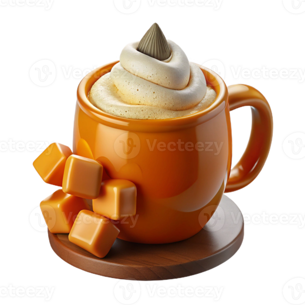 Creamy Caramel Coffee Whipped Delight png