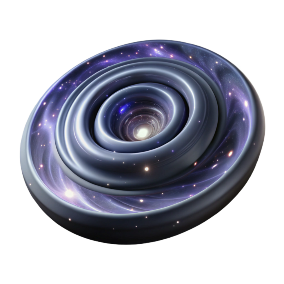 Cosmic Swirl Abstract Galaxy in Concentric Rings png