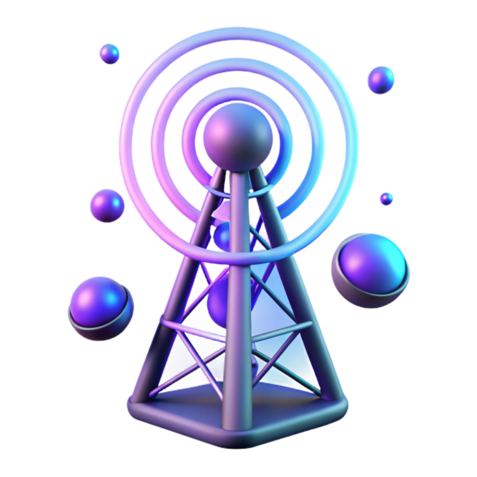 Wireless Communication Tower Signal Transmission Broadcast png