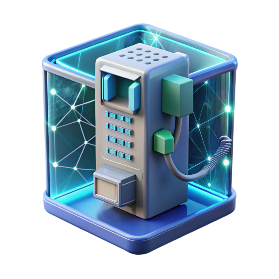 Retro Futuristic Communication System Networked Data Transfer png