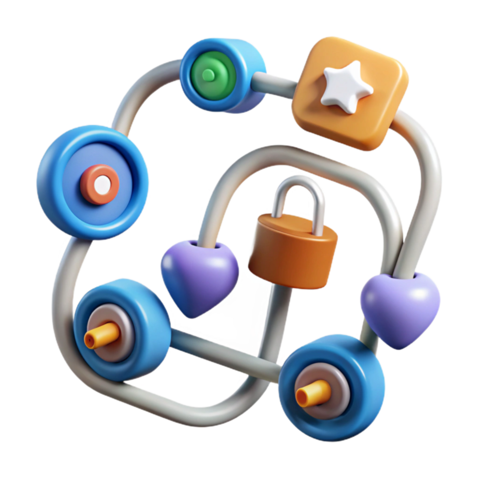 Connecting Components A 3D Puzzle of Shapes and Security png