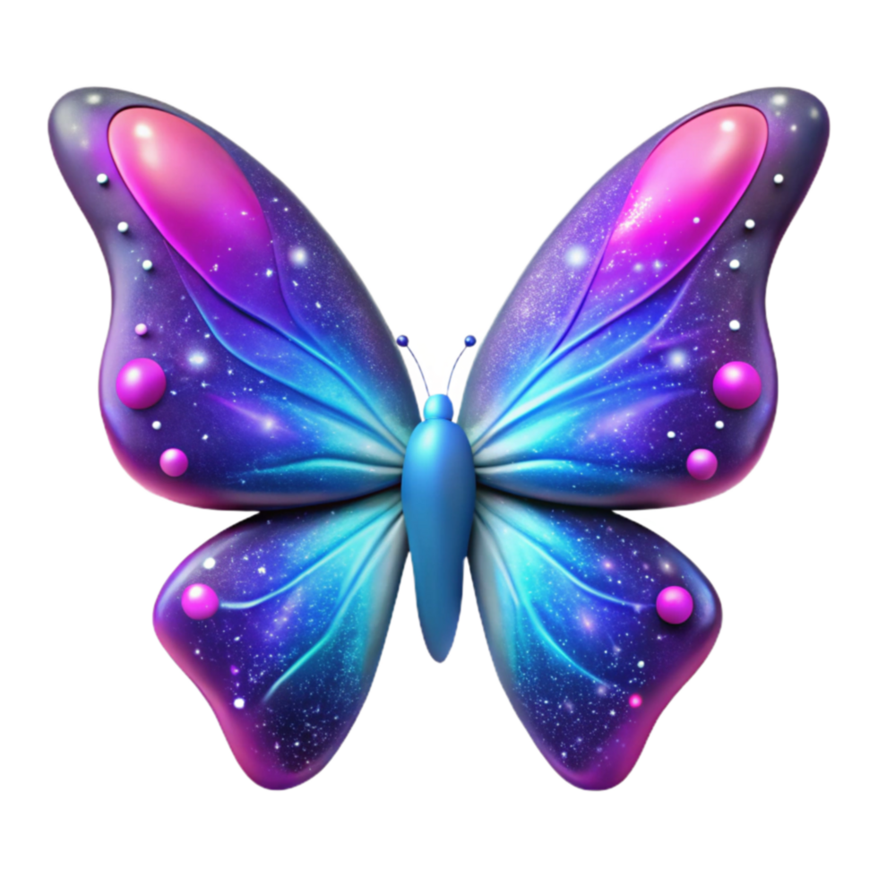 Cosmic Butterfly Galaxy Wings, Vivid Colors png