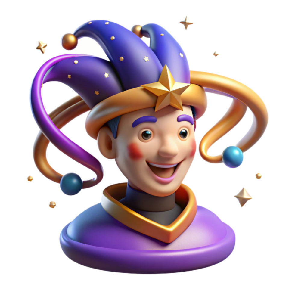 Joyful Jester 3D Fun Character Design png