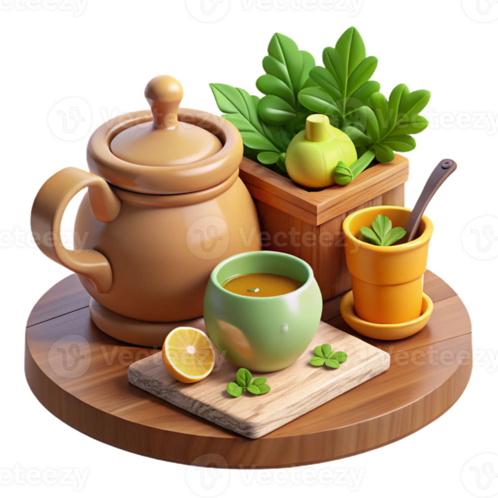 Herbal Tea A Relaxing Moment with Citrus png