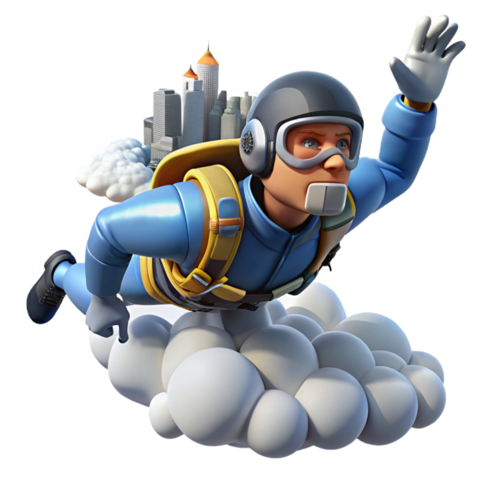 Skydiving City Adventure A Cloudtop Journey png