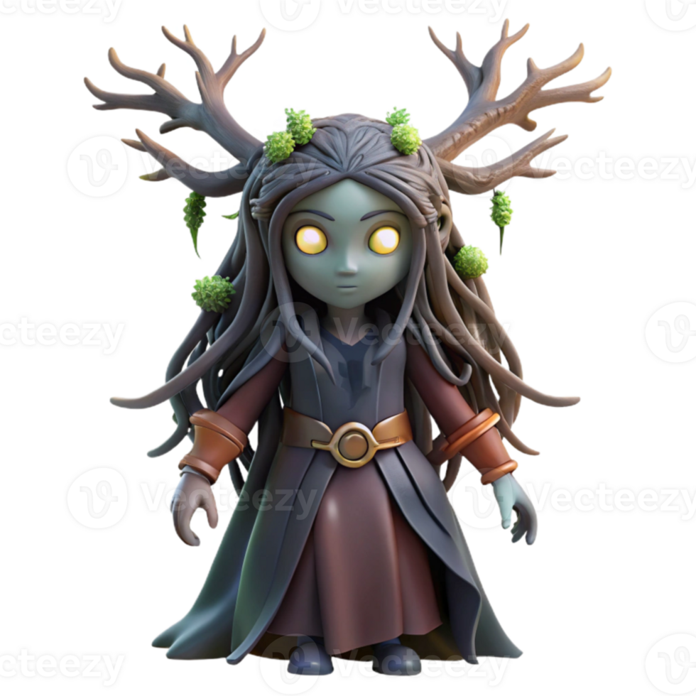 Fantasy Forest Sprite 3D Render of Mythical Creature png