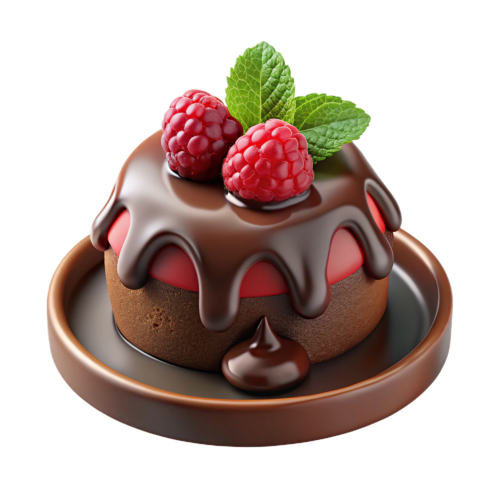Decadent Chocolate Raspberry Cake png