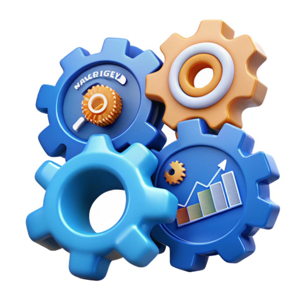Interlocking Gears Strategy, Analytics, and Growth png
