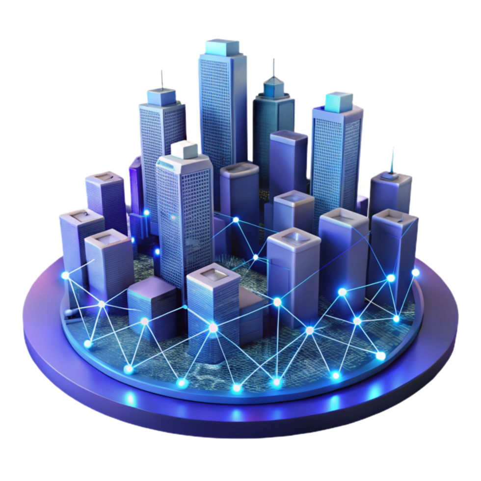 Smart City Network Urban Infrastructure Connectivity png
