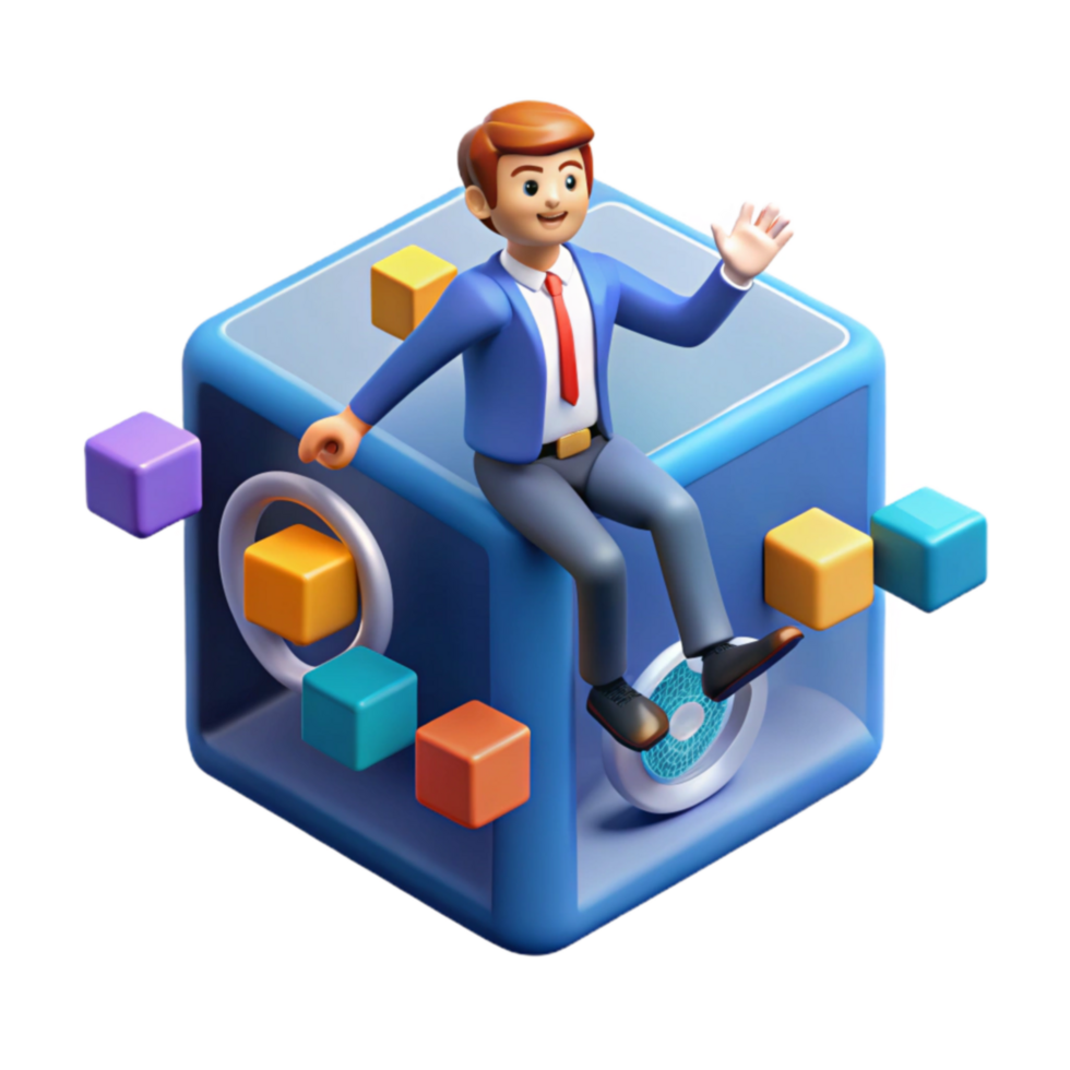 3D Data Cube Visualizing Complex Information png