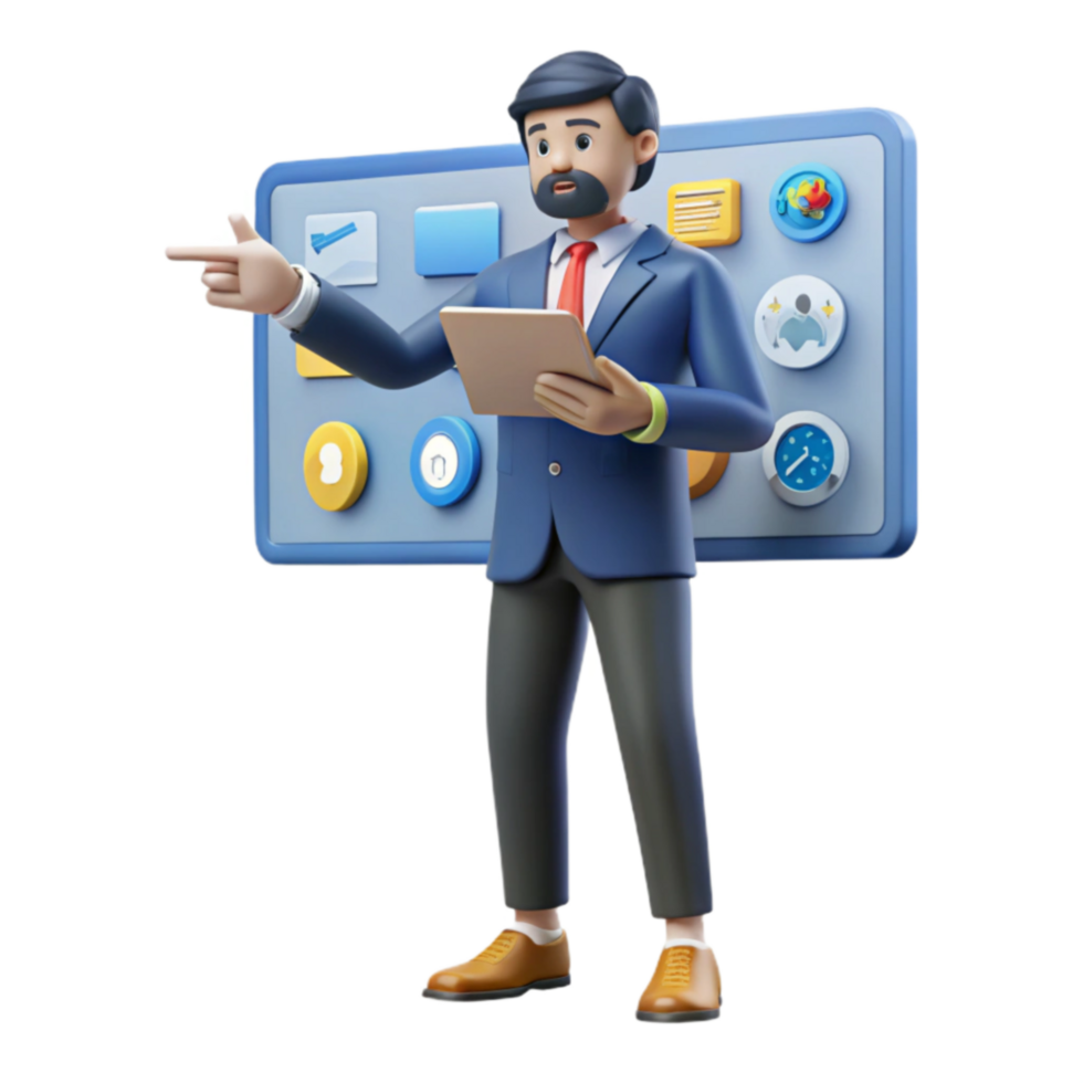 Dashboard Presentation Business Strategy, Data Analysis, KPI Metrics, and Project Management png