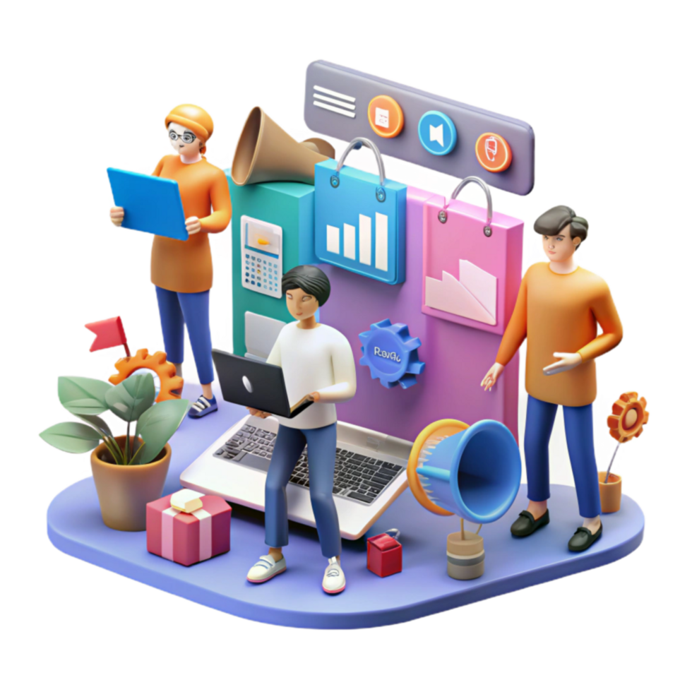 Digital Marketing Team Collaboration Strategy, Analytics, and Promotion png