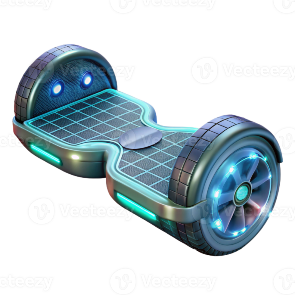 Futuristic Two-Wheeled Self-Balancing Scooter png