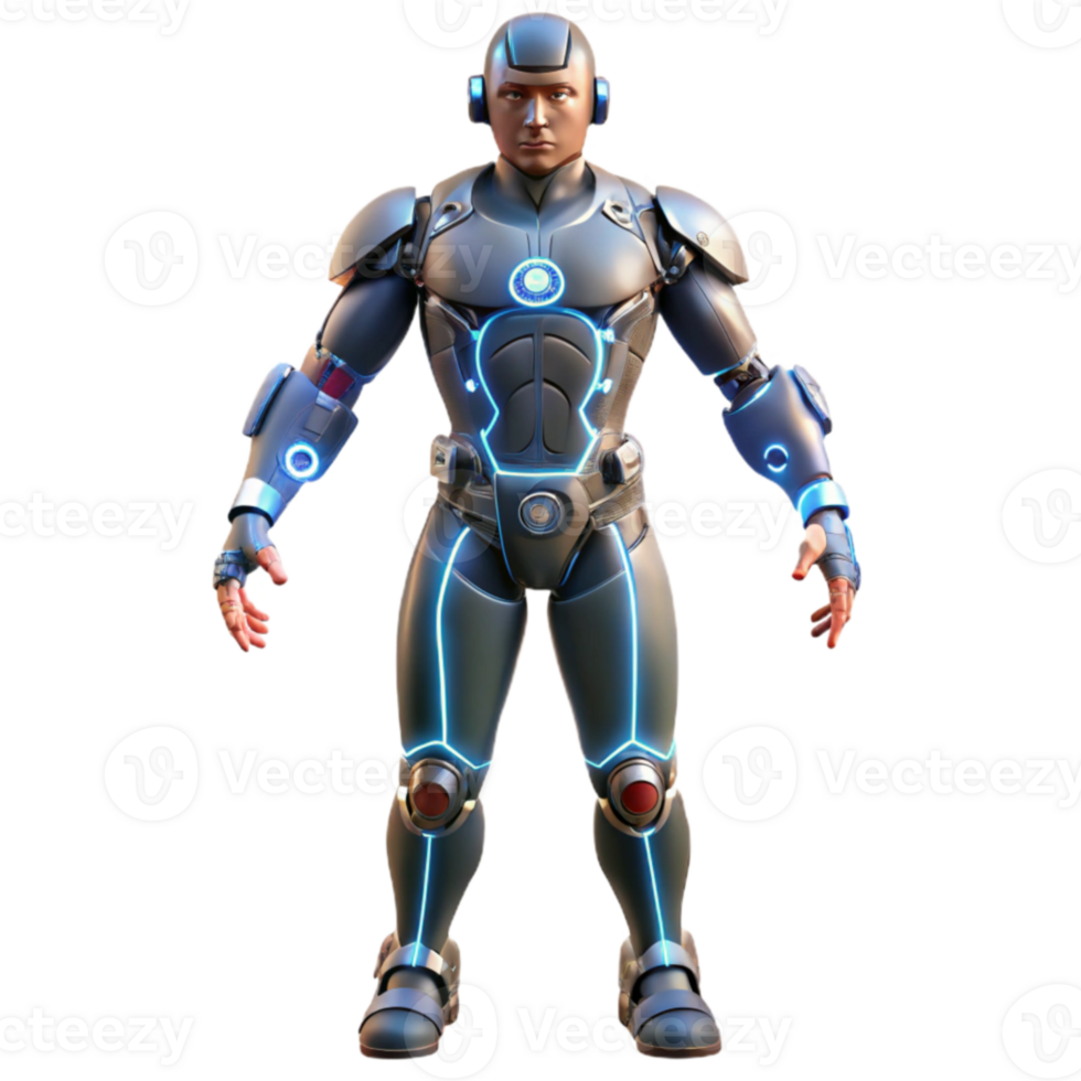 Futuristic Armored Combat Suit Sci-Fi Design png