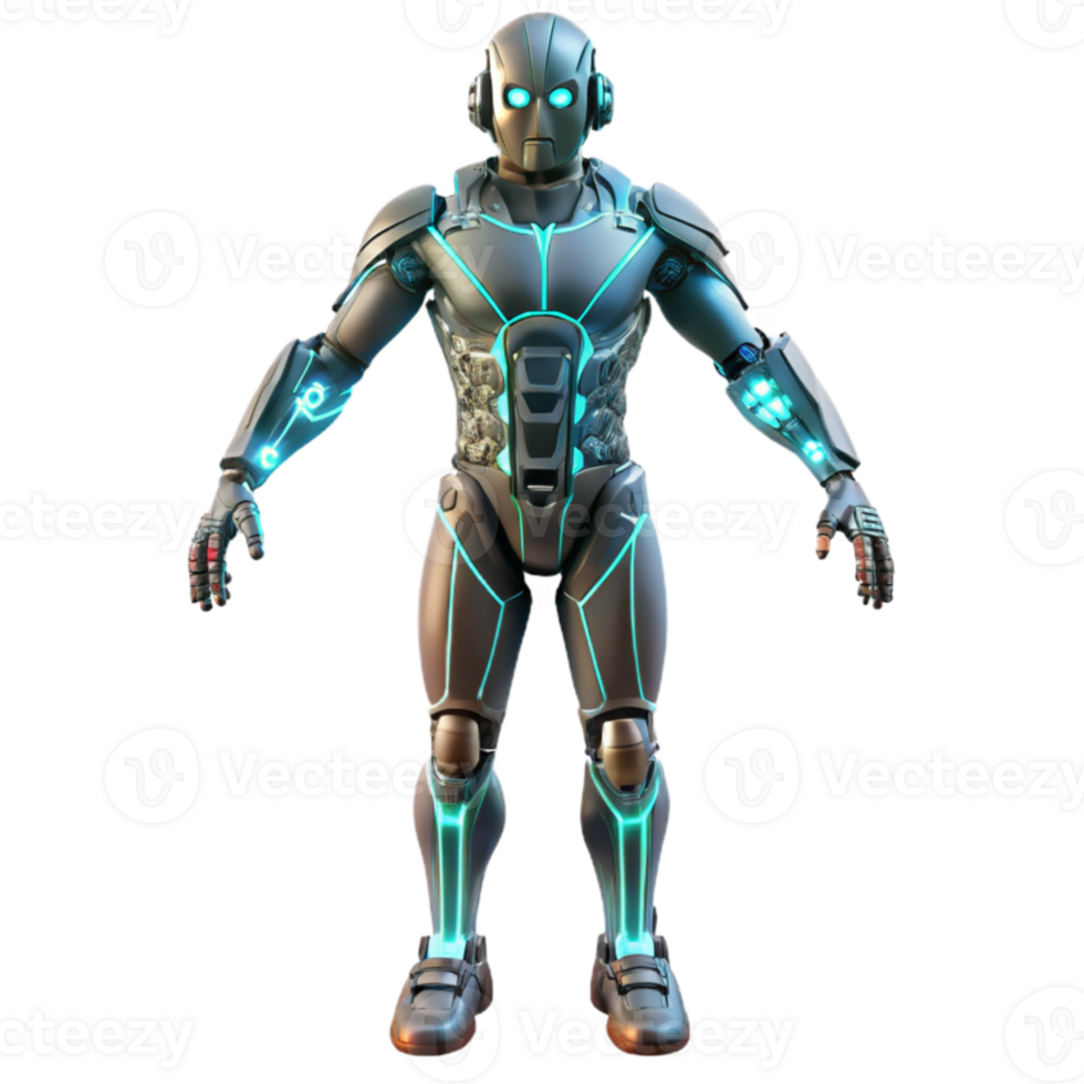 Futuristic Robot Advanced AI, Cybernetic Design png