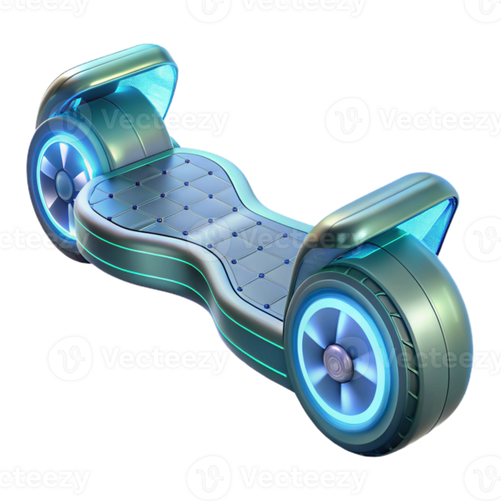 Futuristic Self-Balancing Scooter Electric Two-Wheel Ride png