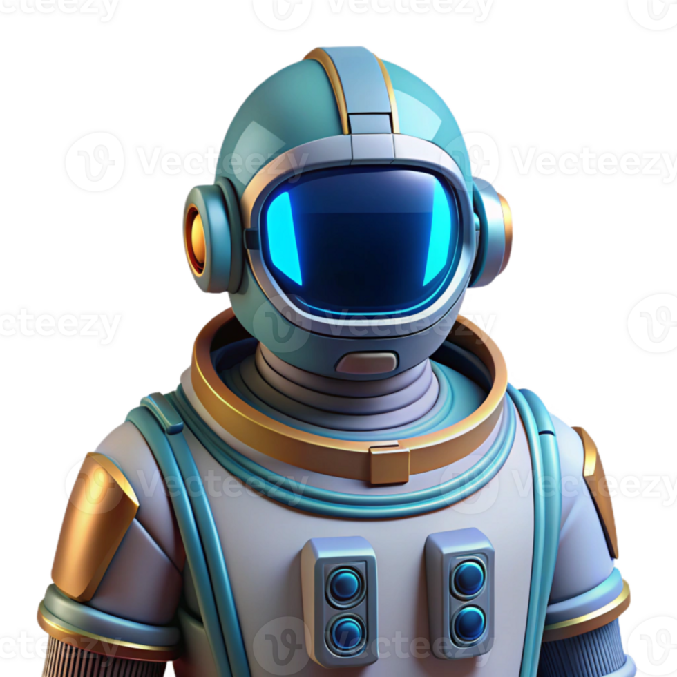 Stylized Astronaut Space Exploration, 3D Render png